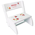 Personalized Floral Garland Childrens Stool