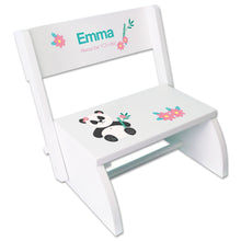 Personalized Panda Bear Childrens Stool