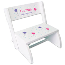 Personalized Heart Balloons Childrens Stool