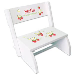 Personalized Strawberries Childrens Stool
