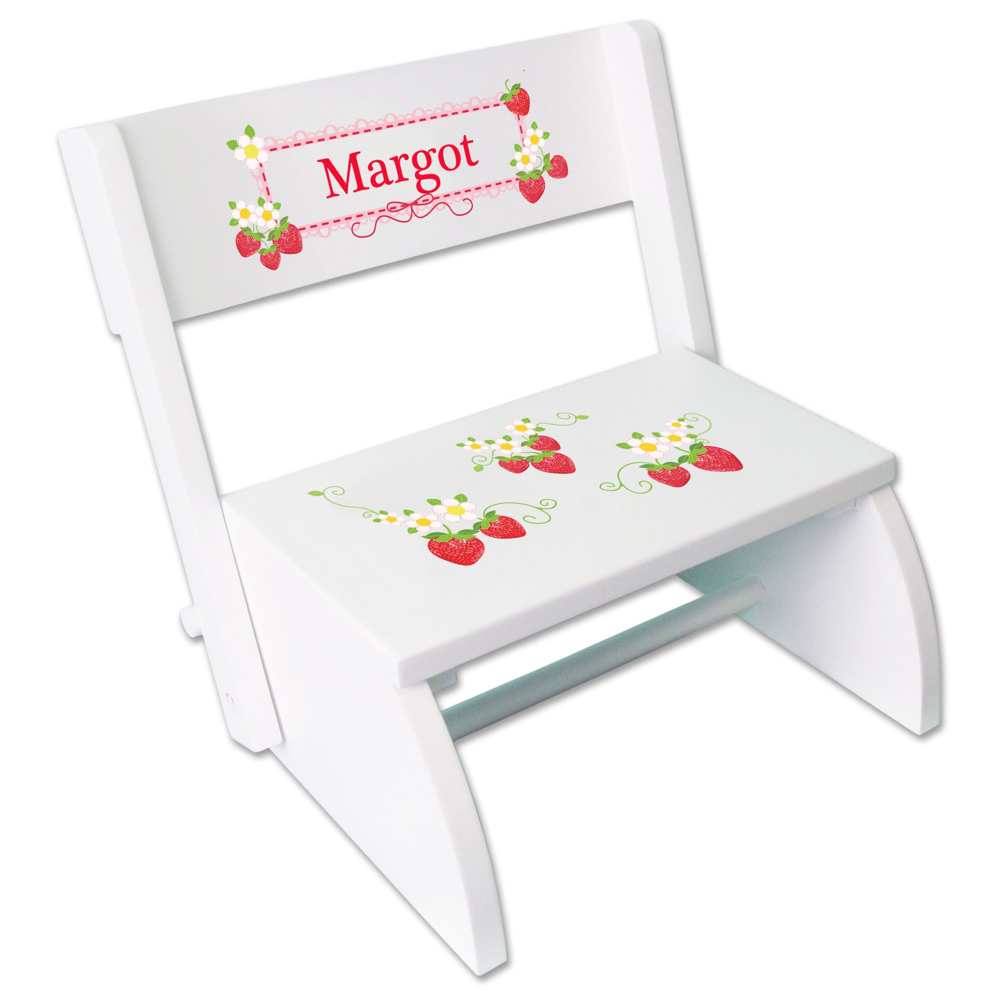 Personalized Strawberries Childrens Stool