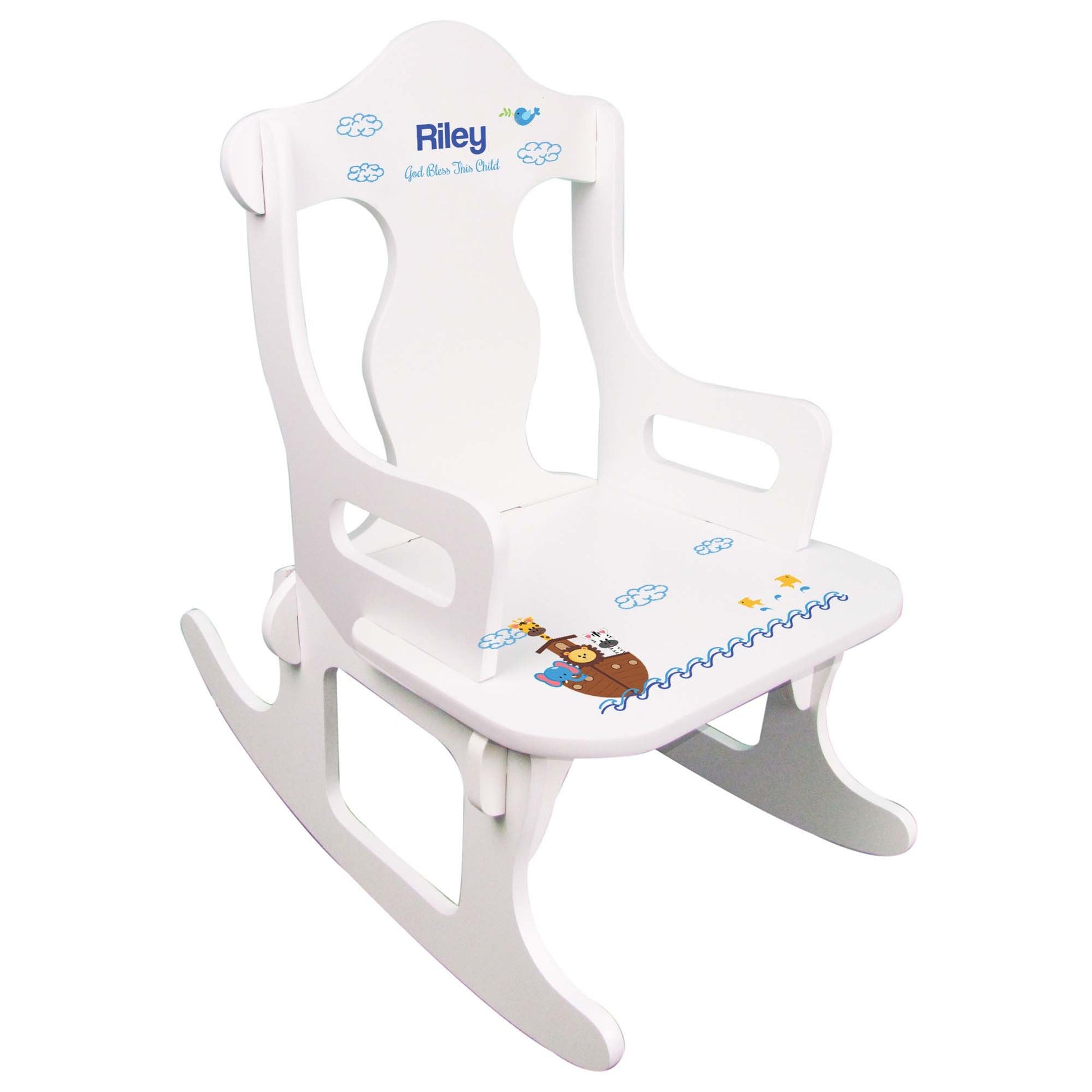 Blue Puppy Puzzle Rocker