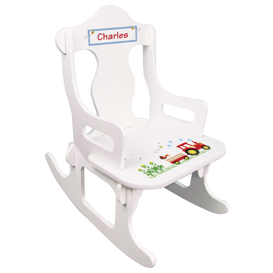 Red Tractor Puzzle Rocker