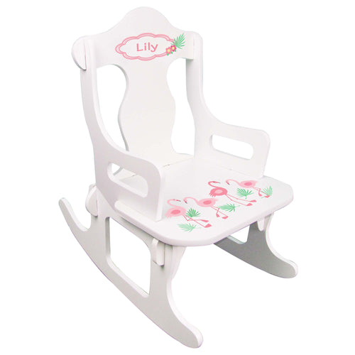 Palm Flamingo Puzzle Rocker
