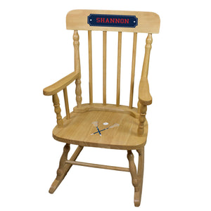 Lacrosse Sticks Natural Spindle Rocking Chair