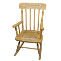 Gray Elephant Natural Spindle Rocking Chair