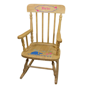 Blue Whale Natural Spindle Rocking Chair