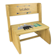 Personalized Mountain Bear NaturalStool 