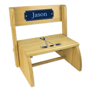 Personalized ice Hockey NaturalStool 
