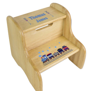 Personalized Wooden Step Stool With Sports Design