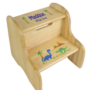 Woodland Animal Wood Two Step Stool