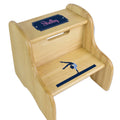 Personalized Gymnastics Natural Two Step Stool