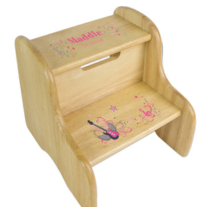 Personalized Lovely Birds Natural Two Step Stool