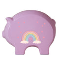 Personalized Boho Rainbow Pink Piggy Bank