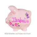 Hand Painted Pink Piggy Bank