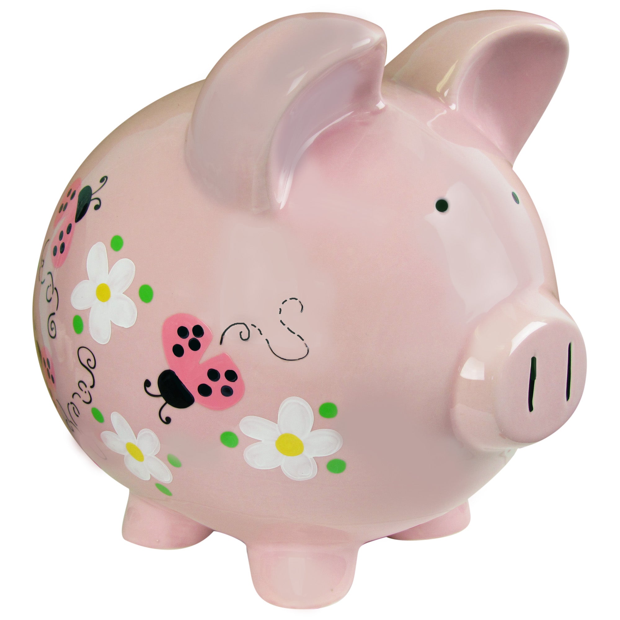 Hand Painted Pink Piggy Bank| Personalized Gifts - My Bambino