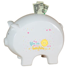 Personalized You Are My Sunshine Piggy Bank