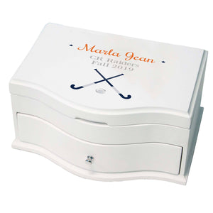 Princess Girls Jewelry Box with Field Hockey design