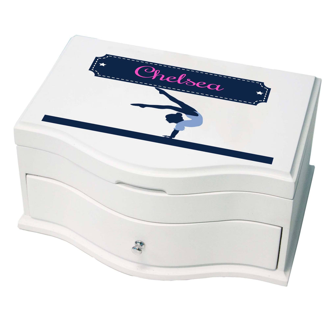 Princess Girls Jewelry Box with Gymnastics design