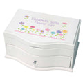 Princess Girls Jewelry Box with Stemmed Flowers design