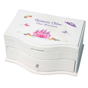 Princess Girls Jewelry Box with Princess Castle design