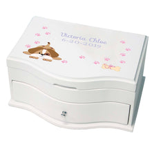 Princess Girls Jewelry Box with Pink Puppy design