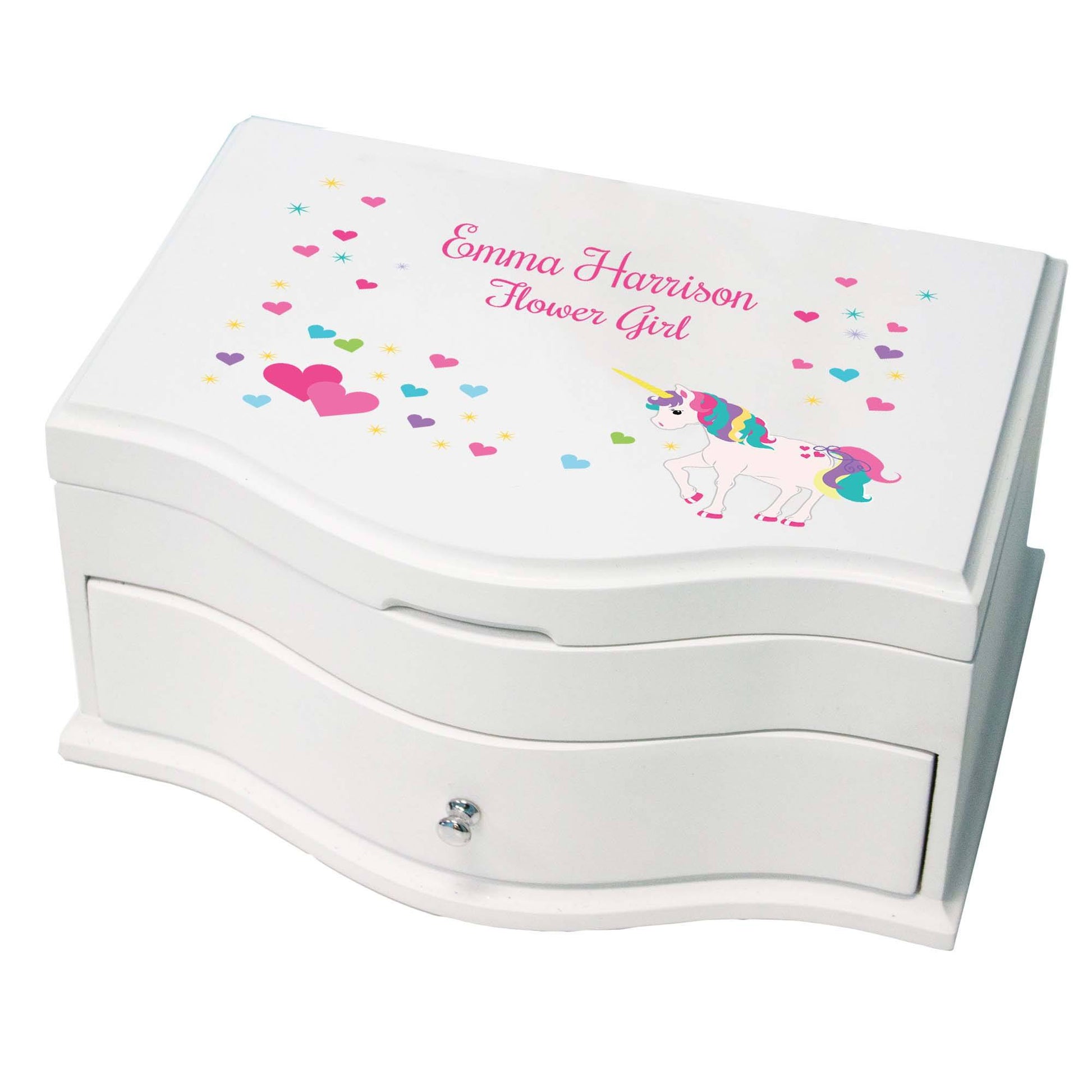 Princess Girls Jewelry Box with Unicorn design