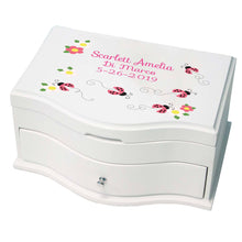 Princess Girls Jewelry Box with Pink Ladybugs design