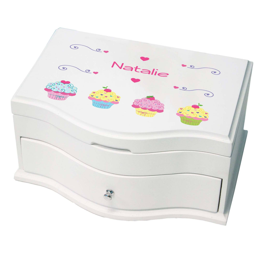 Princess Girls Jewelry Box with Cupcake design