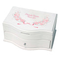 Princess Girls Jewelry Box with Pink Gray Floral Garland design