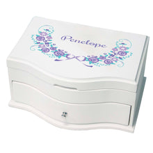 Princess Girls Jewelry Box with Lavender Floral Garland design