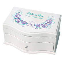 Princess Girls Jewelry Box with Hc Lavender Floral Garland design