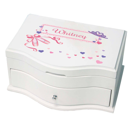 Princess Girls Jewelry Box with Ballet Princess design