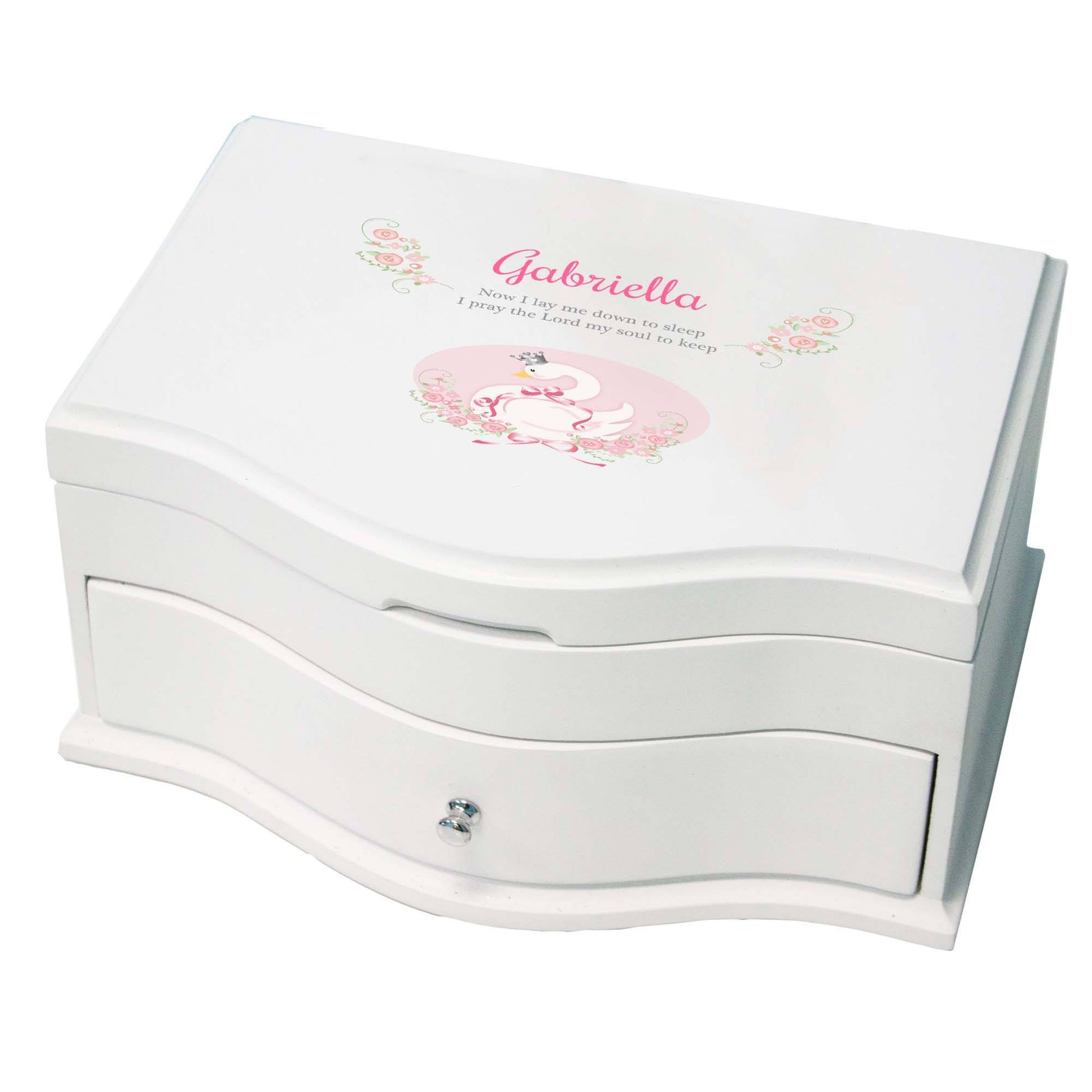Princess Girls Jewelry Box with Swan design
