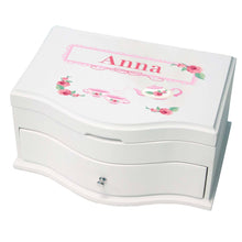 Princess Girls Jewelry Box with Tea Party design