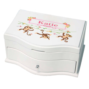 Princess Girls Jewelry Box Monkey pink
