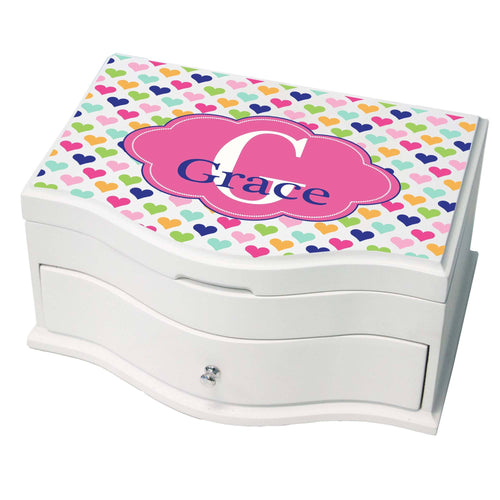 Personalized Sweet Hearts Princess Jewelry Box
