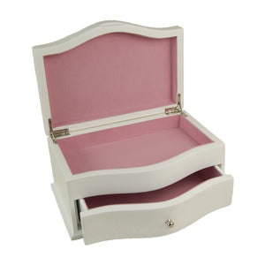 Princess Girls Jewelry Box with Hc Pink Gray Floral Garland design