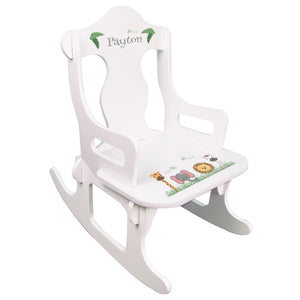 Personalized Safari Animals Puzzle Rocker