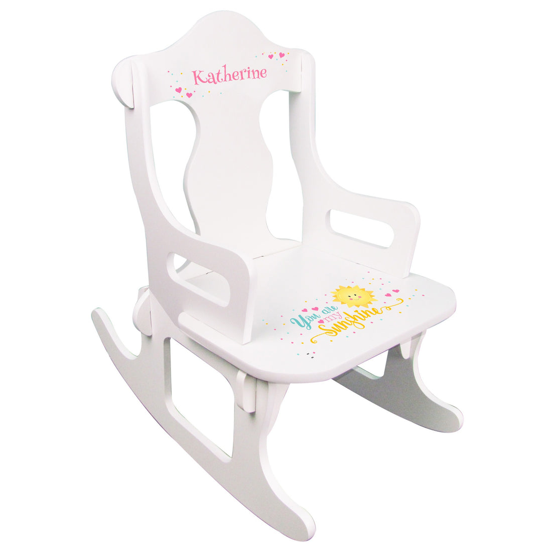 Personalized You Are My Sunshine Puzzle Rocker