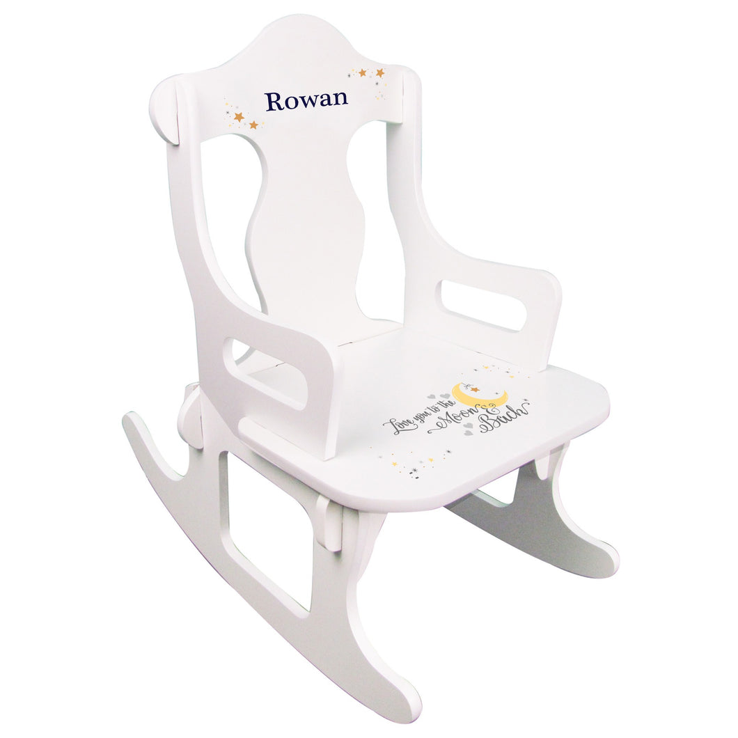 Personalized Moon and Back Puzzle Rocker