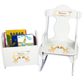 Personalized Giraffe Book Caddy And Puzzle Rocker baby gift set