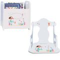 Personalized Brunette Mermaid Princess Book Caddy And Puzzle Rocker baby gift set
