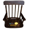 Personalized You Are My Sunshine Espresso Spindle rocking chair