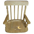 Personalized Moon and Back Natural Spindle rocking chair