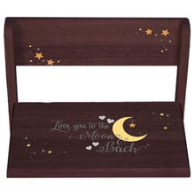 Personalized Moon and Back Espresso Flip Stool