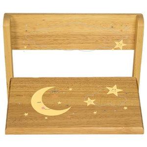 Personalized Celestial Moon Natural Flip Stool
