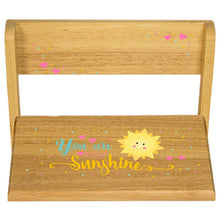 Personalized You Are My Sunshine Natural Flip Stool