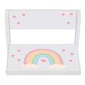 Personalized Boho Rainbow White Flip Stool