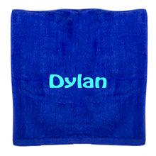 Personalized Blue Beach Towel